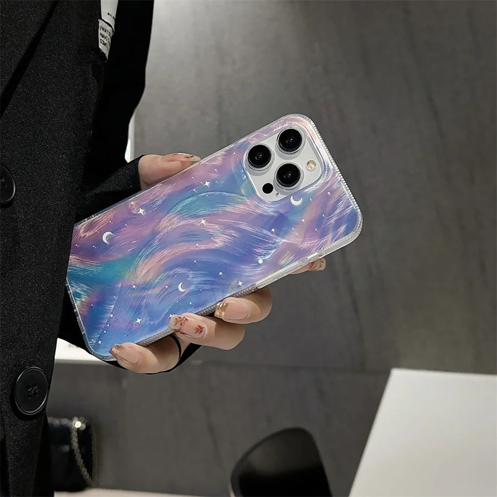Starry Sky Gradient Laser Case For iPhone 12 11 Pro Max