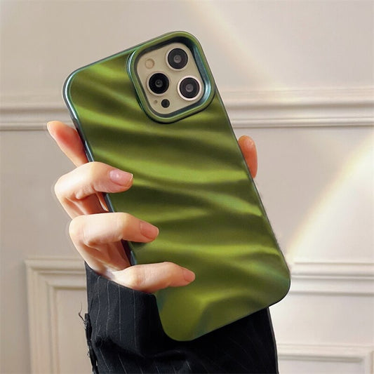 Matte Green Texture Case For iPhone 14 13 12 11 Pro Max